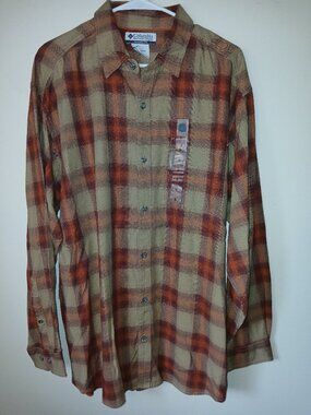 Columbia Plaid Flannel LS Button Up Shirt XL